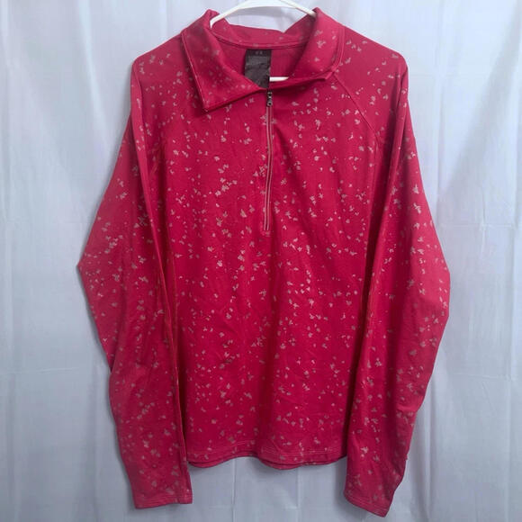 Under Armour 1/2 Zip Pullover Women's Extra Large XL Pink w/ Silver - Picture 1 of 4